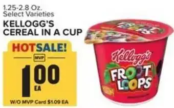 Food Lion Kellogg's Cereal In A Cup 1.25-2.8 oz offer