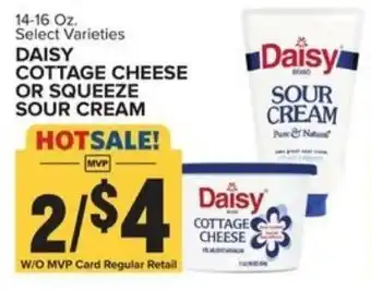 Food Lion Daisy Cottage Cheese Or Squeeze Sour Cream 14-16 oz offer
