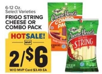 Food Lion Frigo String Cheese Or Combo Pack 6-12 oz offer