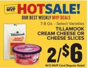 Food Lion Tillamook Cream Cheese Or Cheese Slices 7-8 oz offer