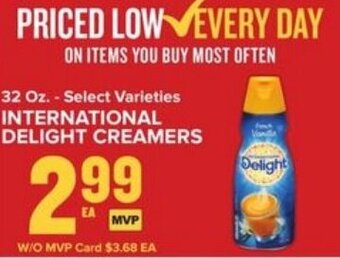 Food Lion International Delight Creamer 32 oz offer