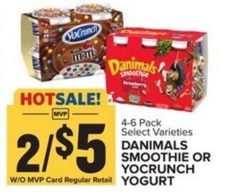 Food Lion Danimals Smoothie Or Yocrunch Yogurt offer