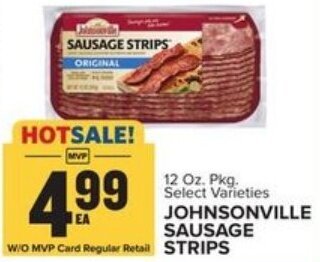 Food Lion Johnsonville Sausage Strips 12 oz offer