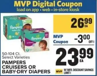 Food Lion Pampers Cruisers Or Baby-Dry Diapers offer