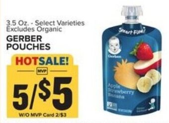 Food Lion Gerber Pouches 3.5 oz offer