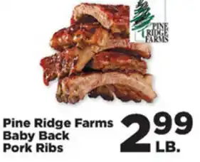 IGA Pine Ridge Farms Baby Back Pork Ribs offer