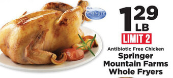 IGA Springer Mountain Farms Whole Fryers offer