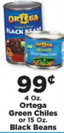 IGA Ortega Green Chiles 15 oz Black Beans offer