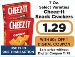 IGA Cheez-it Snack Crackers 7 oz offer