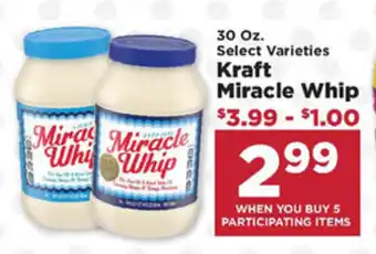 IGA Kraft Miracle Whip 30 oz offer