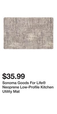 Kohl's Sonoma goods for life® neoprene low-profile kitchen utility mat offer