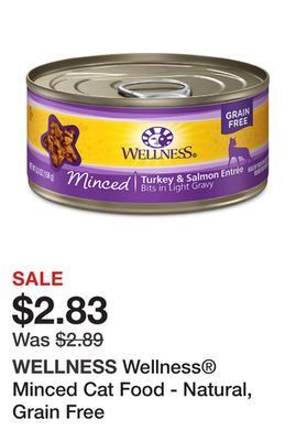 Petsmart Wellness® minced cat food - natural, grain free offer