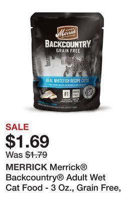 Petsmart Merrick® backcountry® adult wet cat food - 3 oz., grain free, natural offer