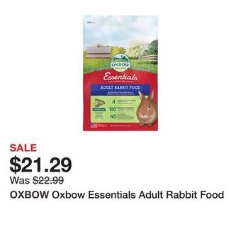 Petsmart Oxbow essentials adult rabbit food offer