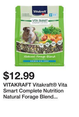 Petsmart Vitakraft® vita smart complete nutrition natural forage blend guinea pig food offer
