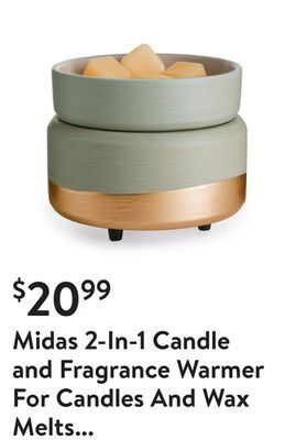 Walmart Midas 2-in-1 candle and fragrance warmer for candles and wax melts from candle warmers etc. offer