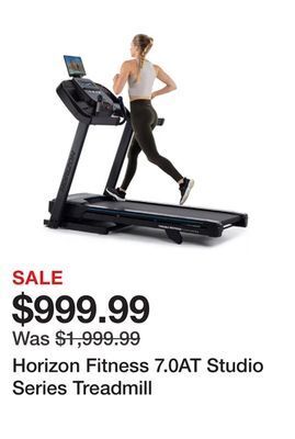 Dick's Sporting Goods Horizon fitness 7.0at studio series treadmill offer