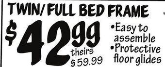 Ollie's Twin/full bed frame offer