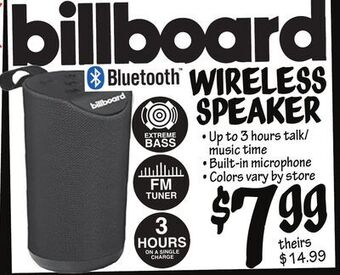 Ollie's Billboard wireless speaker offer