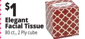 Ocean State Job Lot Elegant face tissue, 1 box offer