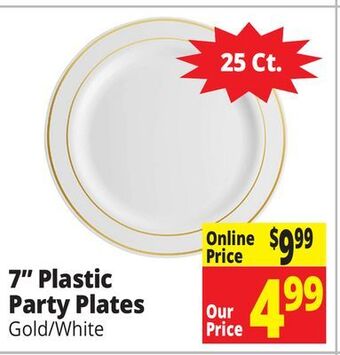 Ocean State Job Lot 7 plastic party plates offer