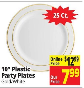Ocean State Job Lot 10 plastic party plates offer