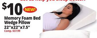 Ocean State Job Lot Memory foam bed wedge pillow offer