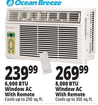 Ocean State Job Lot 6,000 btu window ac with remote offer