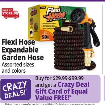 Ocean State Job Lot Flexi hose expandable garden hose offer