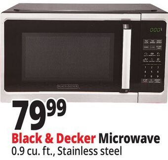 Ocean State Job Lot Black & decker 900w stainless steel microwave oven offer