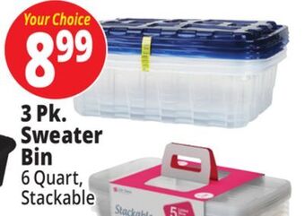 Ocean State Job Lot Mr. fresh sweater storage bins, 3-count offer