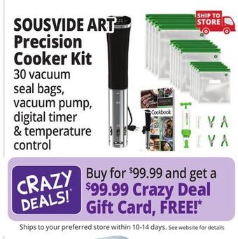 Ocean State Job Lot Sousvide art precision cooker kit offer