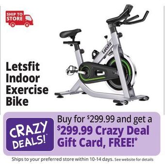 Ocean State Job Lot Letsfit indoor exercise bike offer
