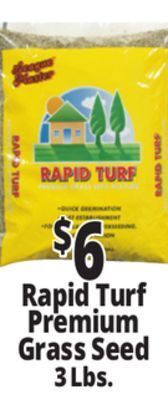 Ocean State Job Lot Rapid turf premium grass seed mixture, 3 lbs offer
