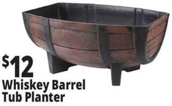 Ocean State Job Lot Whiskey barrel tub planter offer