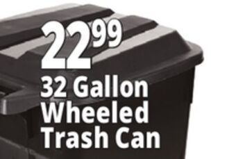 Ocean State Job Lot 32 gallon wheeled trash can offer
