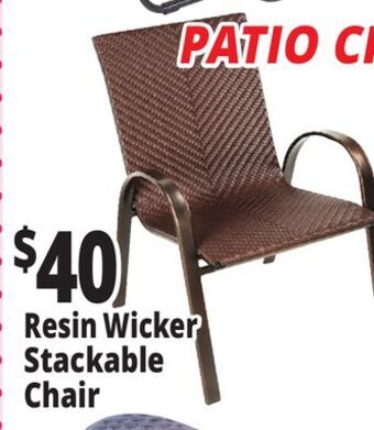 Ocean State Job Lot Resin wicker stackable chair offer