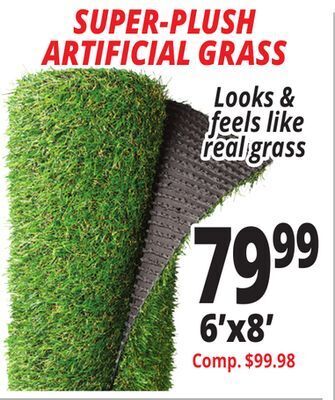 Ocean State Job Lot Super-plush artificial grass offer