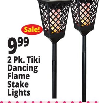 Ocean State Job Lot Solasa flashing solar tiki lights, 2-piece offer