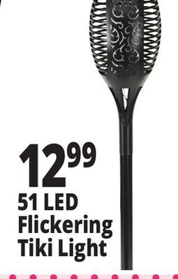 Ocean State Job Lot Solar powered 51 led flickering flame tiki torch light offer