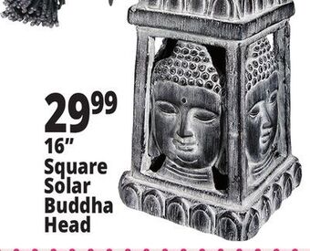 Ocean State Job Lot 16 square solar buddha head offer