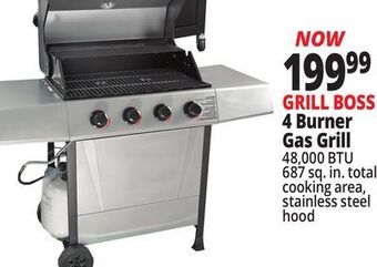 Ocean State Job Lot Grill boss 4-burner gas grill offer