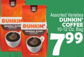 Bravo Supermarkets Dunkin' coffee offer
