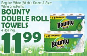 Bravo Supermarkets Bounty double roll towels offer