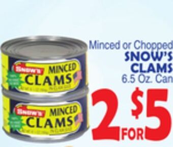 Bravo Supermarkets Snow's clams offer