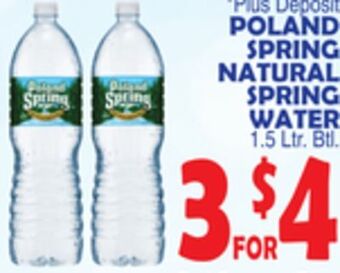 Bravo Supermarkets Poland spring natural spring water offer