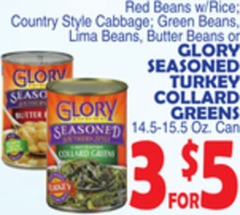 Bravo Supermarkets Glory seasoned turkey collard greens offer