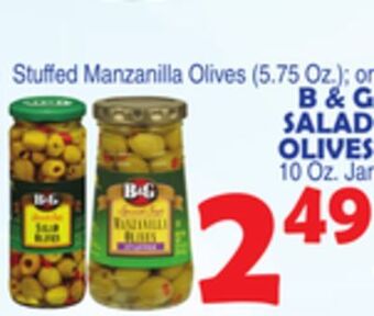 Bravo Supermarkets B & g salad olives 10 oz. jar offer