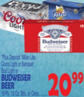 Bravo Supermarkets Budweiser beer offer