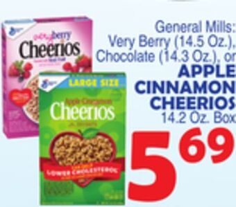 Bravo Supermarkets General mills apple cinnamon cheerios 14.2 oz. box offer